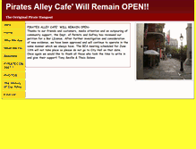 Tablet Screenshot of piratesalleycafe.com